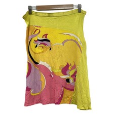 Auth EMILIO PUCCI - Yellow Pink Multi Women's Skirt
