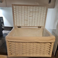 White Hinged, Lidded Storage