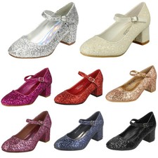 Girls Spot On Heeled Sparkly