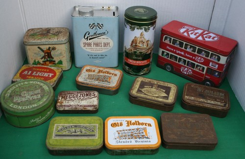 Vintage tins job lot some - vintage,