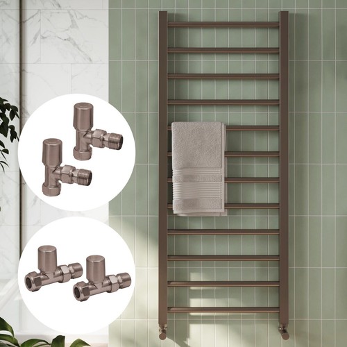 Brushed bronze heated towel - brushed,
