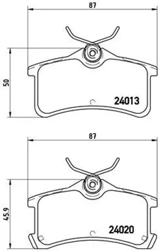 Brake pads 084 brembo for - 084,