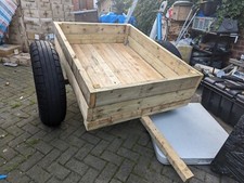 WW1 Artillery carriage  Axle Fitted With Pine. 5 Ft X 4 Ft X 12 Inch Plant Box 