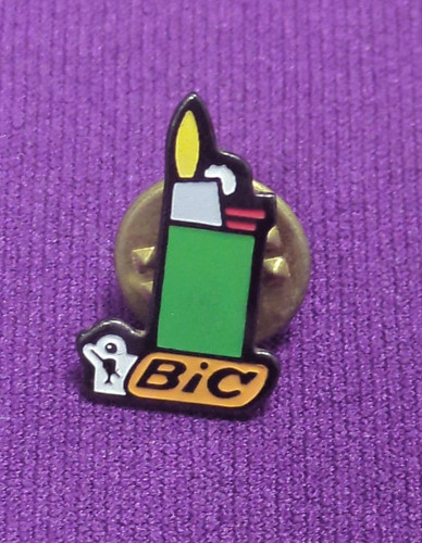 Vintage bic lighters pin badge - lighters,