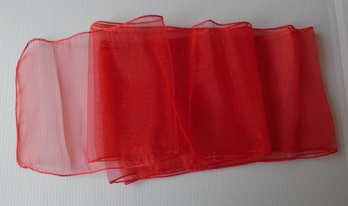Red organza chair bow - 25,