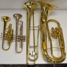 SET/LOT 1 BARITONE,1 TRUMPET,1