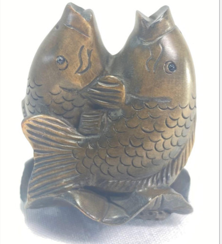 Netsuke antique fish - antique,