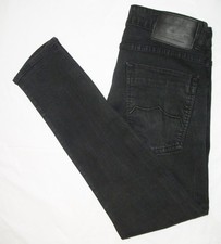 883 POLICE Moriarty SLIM SKINNY STRETCH DENIM JEANS Black CHINOS Pants W 32 L 30