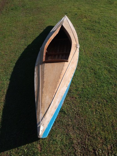 Vintage wooden canoe - vintage, kayak