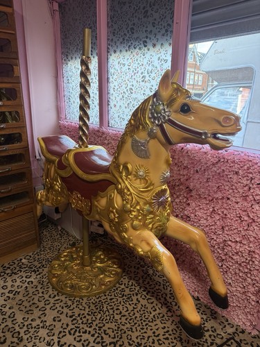 Vintage fairground carousel - fairground,