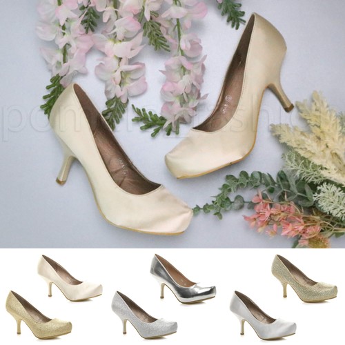 Womens ladies mid kitten heel - womens,