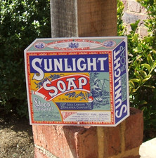 Enamel Sign Sunlight Soap - Famous Advertising Sign - Garnier / DoDo from 1970's