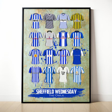 Sheffield Wednesday Painted Shirt A4 Framed Print