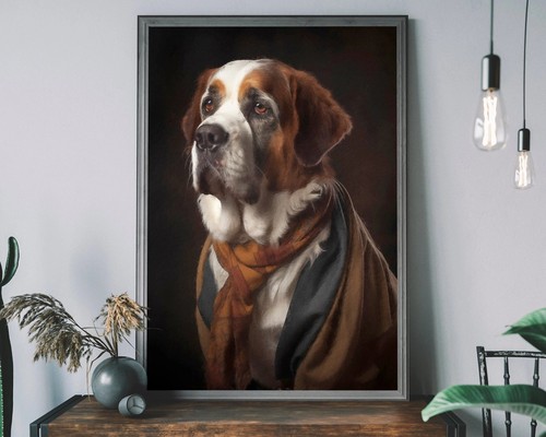 Bernard dog portrait - bernard,