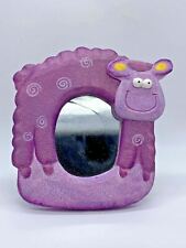 Funky Bright Purple Sparkly Sheep Shaped Free Standing Dressing Table Mirror