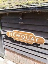 NEWQUAY totem enamel sign