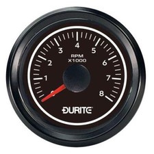 Durite 12V Illuminated 0-8000 RPM 4-6-8 Cyl Tachometer 52mm Gauge 0-525-40