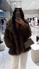 ZARA CHOCOLATE BROWN FAUX FUR