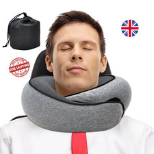 Travel Neck Pillow Memory Foam U-Shape Snail Support | Portable Soft Comfort