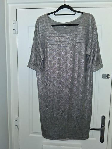 Silver snake print dress - snake,