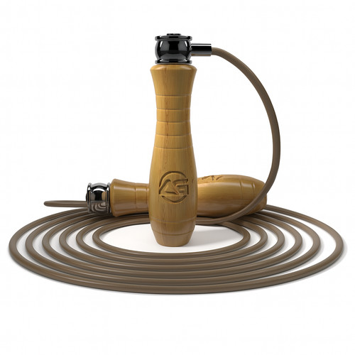 Leather speed rope - leather, weighted