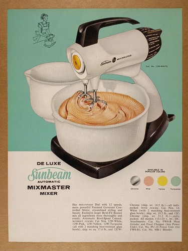 Sunbeam deluxe mixmaster mixer - sunbeam,