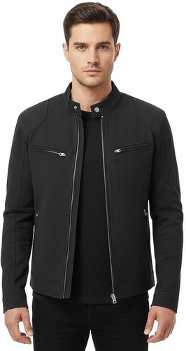 Men cafe racer black - black, cotton