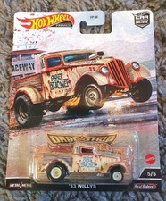 HOT WHEELS PREMIUM DRAG STRIP DEMONS '33 WILLYS 5/5 CAR CULTURE REAL RIDERS RUST
