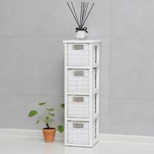 White Chest 4 Rattan Storage