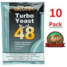 10 x Alcotec 48, Turbo Super Yeast, for vodka, moonshine - Free P&P Fast 