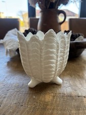 Vintage Wedgewood Countryware Footed Plant Pot White Bone China