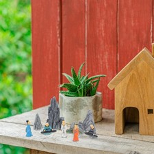  9 Pcs Bonsai Figurine Mini