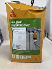 SIKAGARD WOOD PRESERVER CLEAR 5 LITRE 5LTR TREATMENT PROTECTION WOOD ROT, DECAY