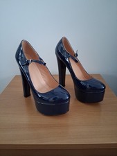 New Navy Blue Patent  Platform