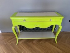 Sweetpea & Willow Lime And Grey Large French Style Console Table. 