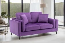 Velvet Purple 2 Seater Sofa