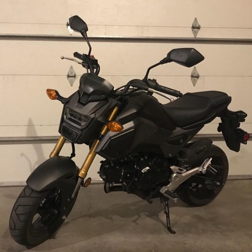 Black motorcycle rearview side - black,