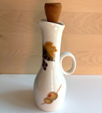 Royal Worcester Evesham Gold Oil Vinegar Salad Dressing Bottle Jug & Stopper 7"