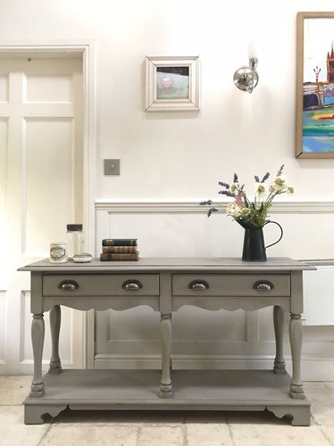 Vintage grey painted sideboard - vintage,