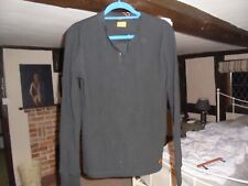 Superdry Micro Texture Henley Top in Black Size M