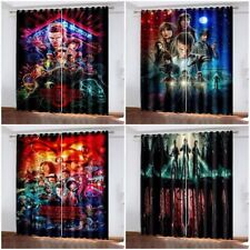 Stranger Things 3D Thick Blackout Window Curtains Thermal Ring Top Eyelet Drapes