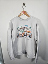 McLaren Jumper Men's 2XL White Graphic Print Formula 1 Sweatshirt 