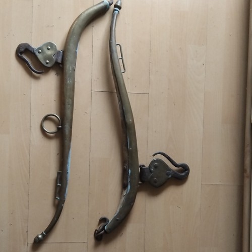 Brass horse harness hames - brass,