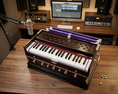 Double bellows harmonium - double,