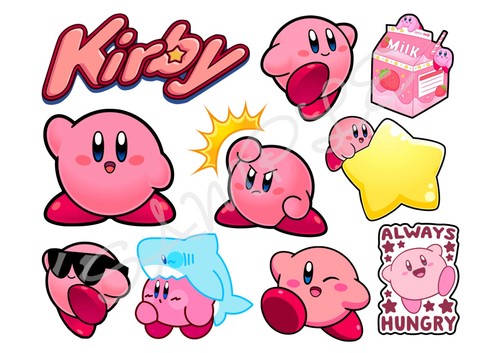 Kirby themed edible cake - kirby,