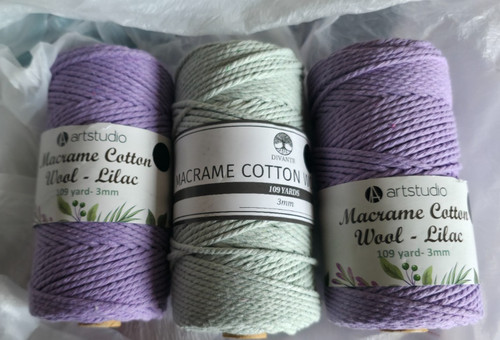 Pack macrame cotton wool - of, 3