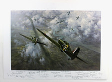 SIGNED by 21 BATTLE BRITAIN airmen LTD ED print Gerald COULSON Defence Capital