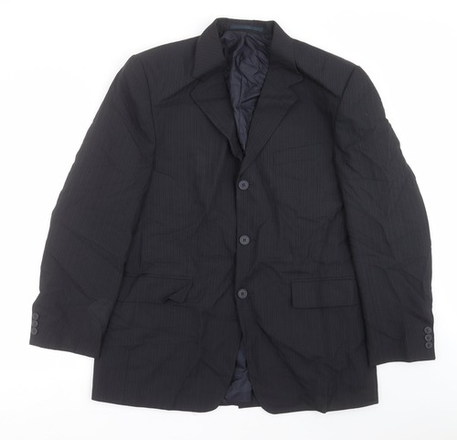 Mens black striped jacket - striped,