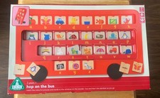 Early Learning Centre Hop On The Bus Wooden Alphabet Game/Age 3+ Complete NEW