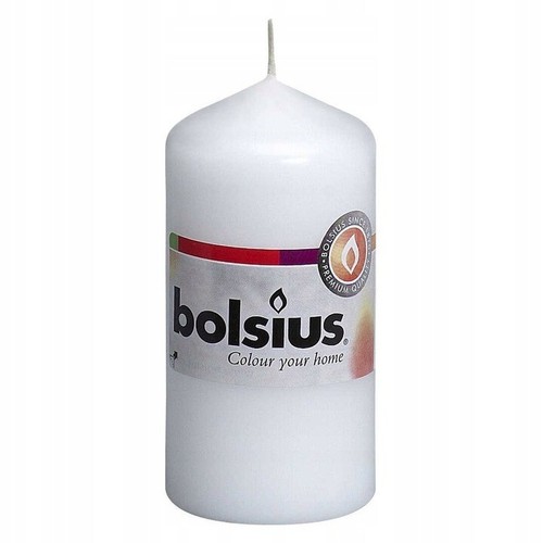 Bolsius white pillar candle - candle, 10